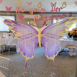 Purple and Gold Butterfly Party Decoration Bridal Shower